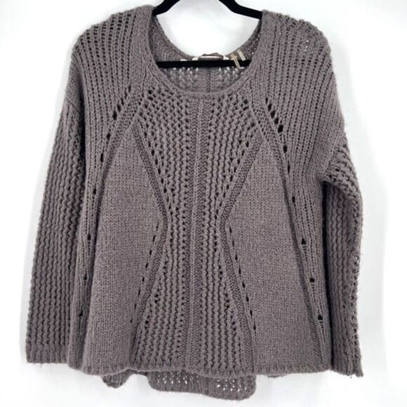 Soft Surroundings Loose Knit Sweater Large mohair blend Brown Soft Beachy - Picture 1 of 5
